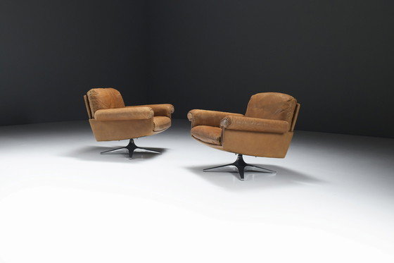 Image 1 of De Sede Ds 31 Lounge Chairs In Cognac