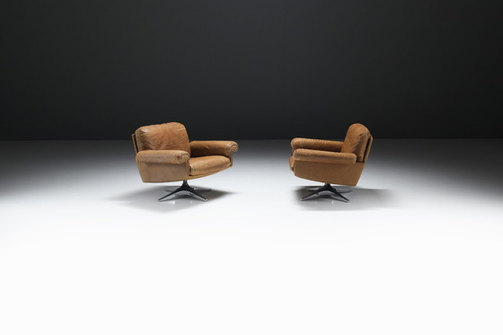 Image 1 of De Sede Ds 31 Lounge Chairs In Cognac