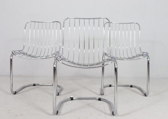 Image 1 of 4 cantilever chairs with armrests, Italy, 1970s