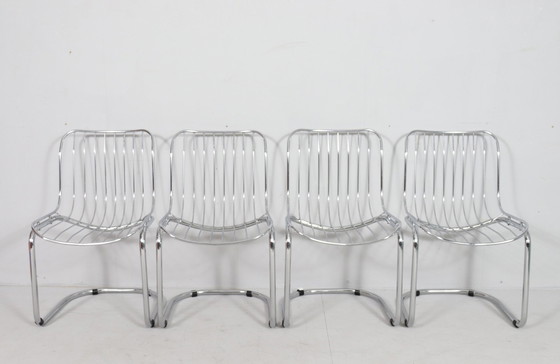 Image 1 of 4 cantilever chairs with armrests, Italy, 1970s