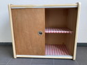 Vintage wall cabinet with sliding doors