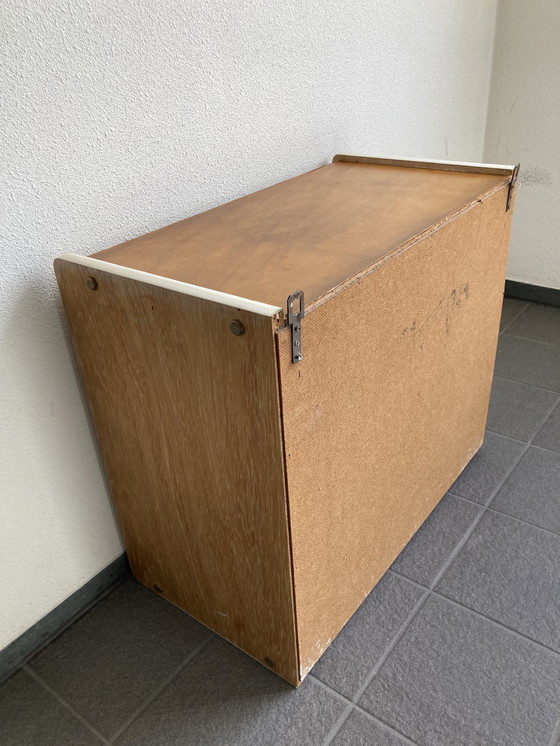 Image 1 of Vintage wall cabinet with sliding doors