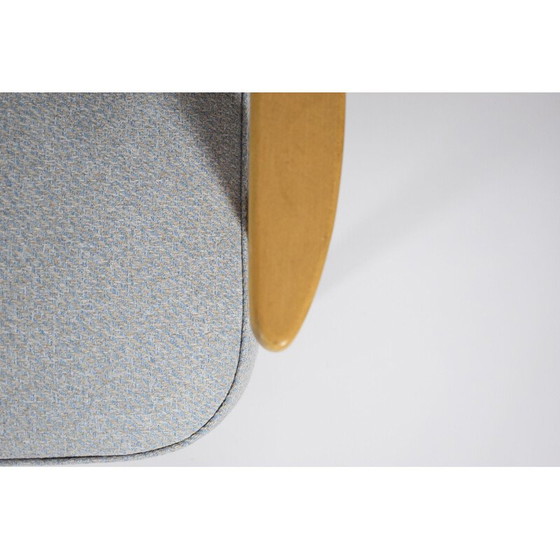 Image 1 of Vintage Classic polish vintage armchair, J. Chierowski, blue oak 1960s