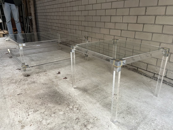 Image 1 of Perspex Coffee Table With Matching Side Table.