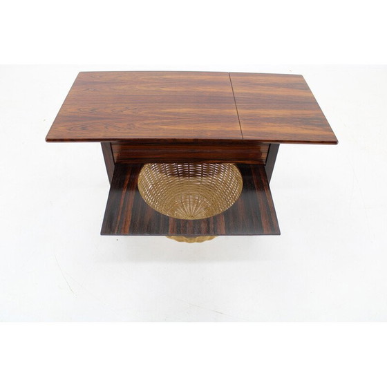 Image 1 of Vintage folding sewing table by Johannes Andersen Palisander for Silkeborg, Denmark 1960