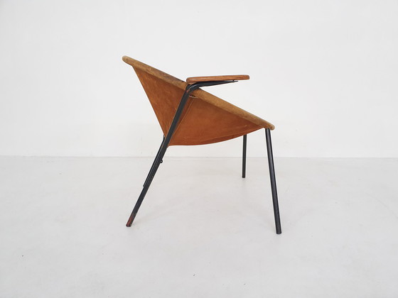 Image 1 of Hans Olsen suede 'Balloon' chair for Lea design, Denmark 1950's