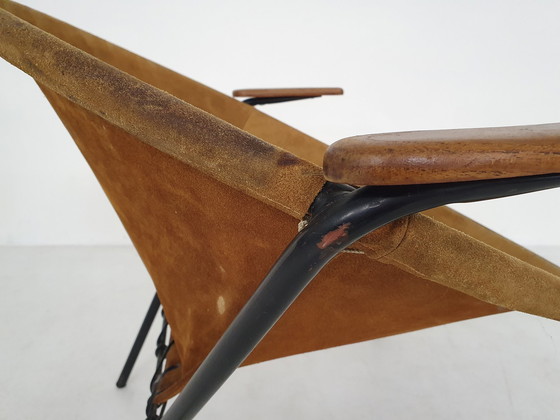 Image 1 of Hans Olsen suede 'Balloon' chair for Lea design, Denmark 1950's