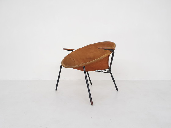 Image 1 of Hans Olsen suede 'Balloon' chair for Lea design, Denmark 1950's