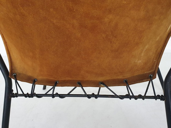 Image 1 of Hans Olsen suede 'Balloon' chair for Lea design, Denmark 1950's