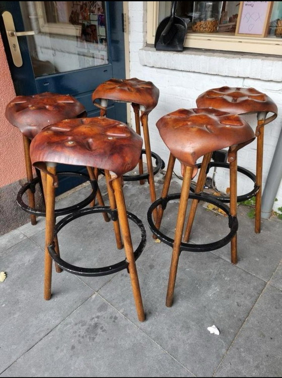 Image 1 of 5X Vroonland Saddle Stools