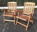 2 Teak & Garden Teak Folding Chairs