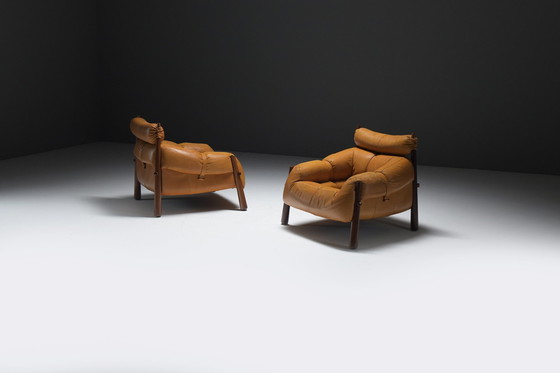 Image 1 of Stunning & Rare Mp-81 Lounge Chairs By Percival Lafer For Lafer S.A.