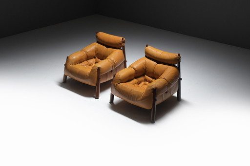 Stunning & Rare Mp-81 Lounge Chairs By Percival Lafer For Lafer S.A.