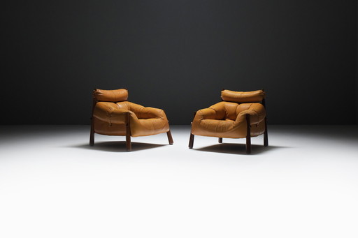 Stunning & Rare Mp-81 Lounge Chairs By Percival Lafer For Lafer S.A.