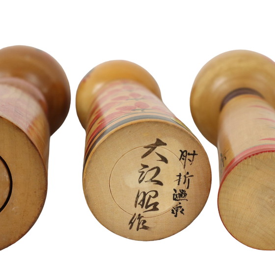 Image 1 of Lot de 5 grandes poupées Kokeshi Naruko