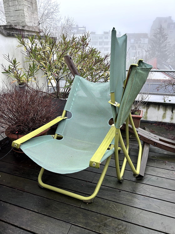 Image 1 of 2X Emu Snooze Lounge Chairs Green