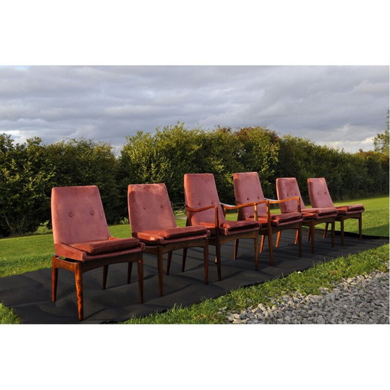 Image 1 of Set di 4 sedie e 2 poltrone vintage di David Walker per Dalescraft Furniture