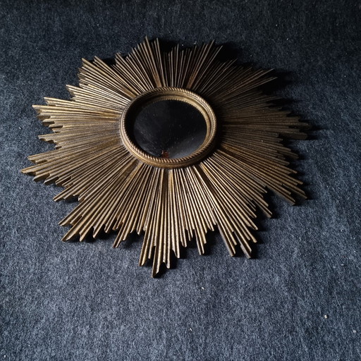 70's Sun Mirror with Curved Mirror