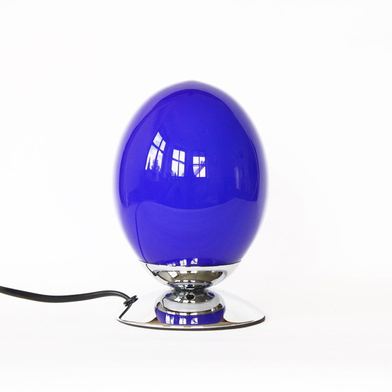 Image 1 of Glass Chrom Egg-shaped Lamp