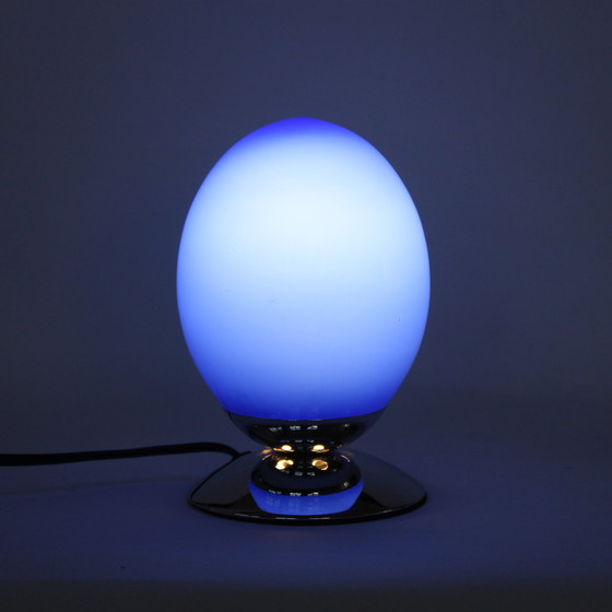 Image 1 of Glass Chrom Egg-shaped Lamp