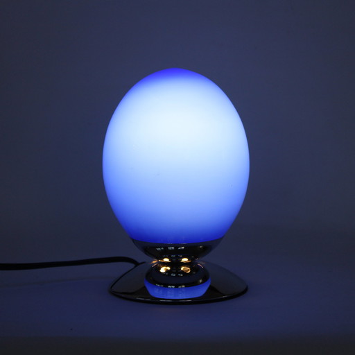 Lampe en verre Chrom en forme d'oeuf