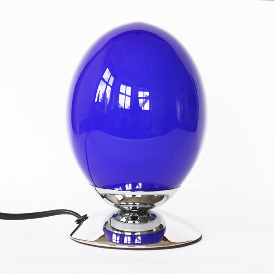 Image 1 of Glass Chrom Egg-shaped Lamp