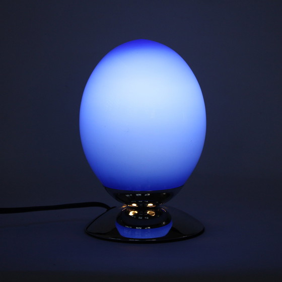 Image 1 of Glass Chrom Egg-shaped Lamp