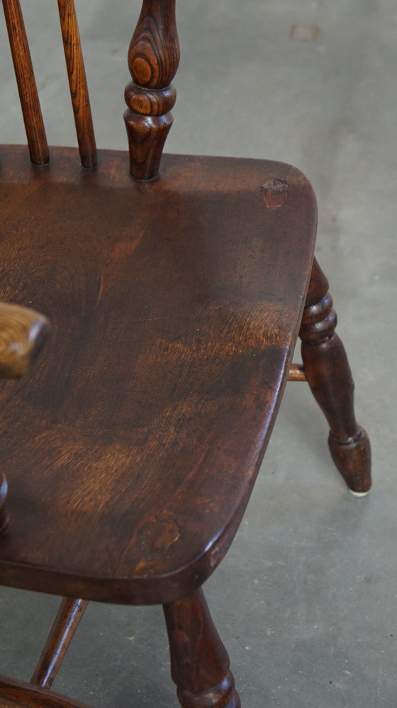 Image 1 of Wooden Dining Chair With Armrests