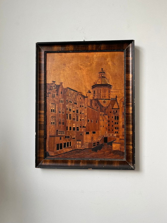 Image 1 of Amsterdam - Inlaid Wooden Cityscape