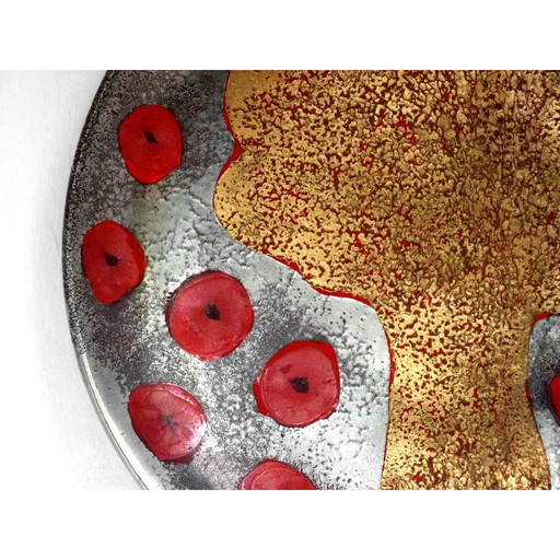 Vintage ceramic plate by Pippo Pozzi Alessandria, Italy 1960s