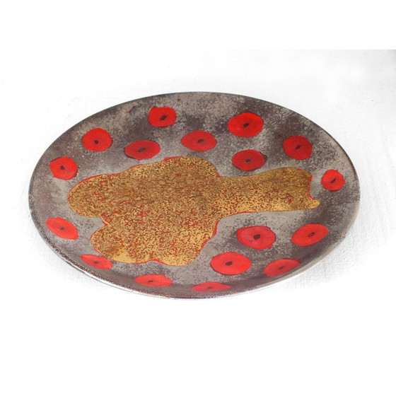 Image 1 of Vintage ceramic plate by Pippo Pozzi Alessandria, Italy 1960s
