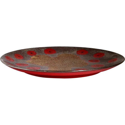 Vintage ceramic plate by Pippo Pozzi Alessandria, Italy 1960s