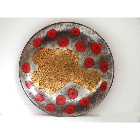 Image 1 of Vintage ceramic plate by Pippo Pozzi Alessandria, Italy 1960s