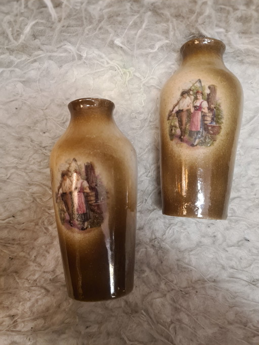 2x Antique Vases From France