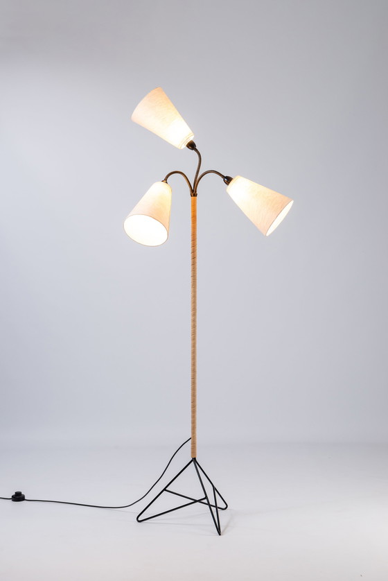 Image 1 of Large Danish Floorlamp   on hairpin legs