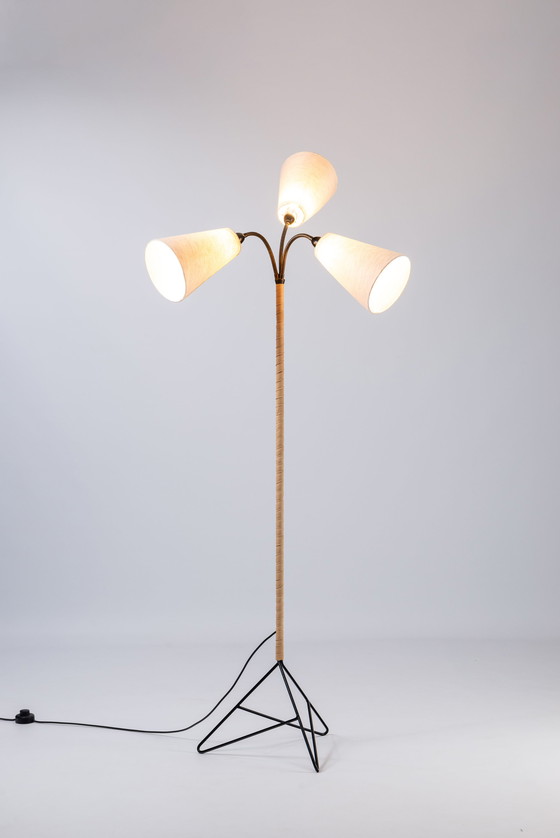 Image 1 of Large Danish Floorlamp   on hairpin legs