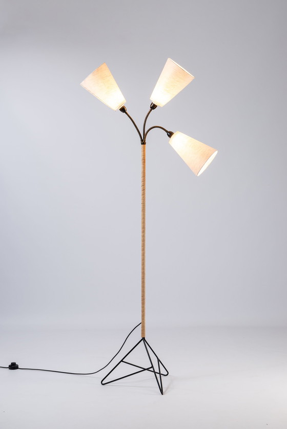 Image 1 of Large Danish Floorlamp   on hairpin legs