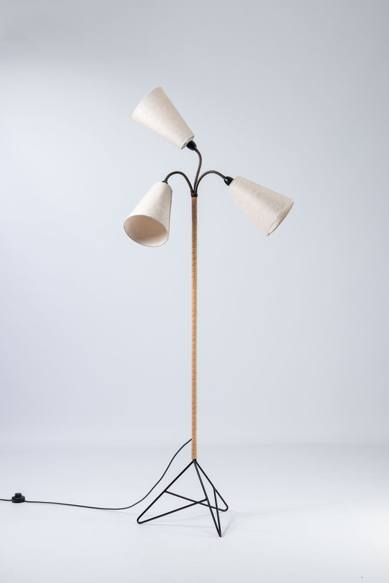 Image 1 of Large Danish Floorlamp   on hairpin legs