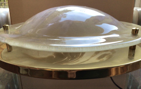 Image 1 of Hillebrand, Ice Glass, 1970s Ceiling Lamp, Wall Lamp