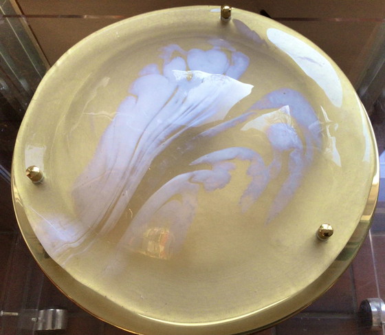 Image 1 of Hillebrand, Ice Glass, 1970s Ceiling Lamp, Wall Lamp