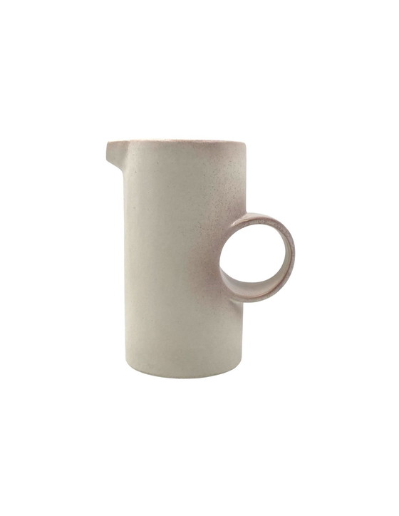 Image 1 of Organic Modern White Ceramic Vase / Jug, La Sfera Italy 1980S