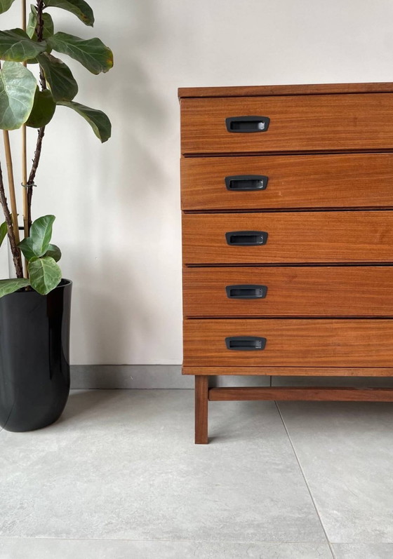 Image 1 of Chest of drawers, Teak veneer, Belgium 1960'S - 1970'S