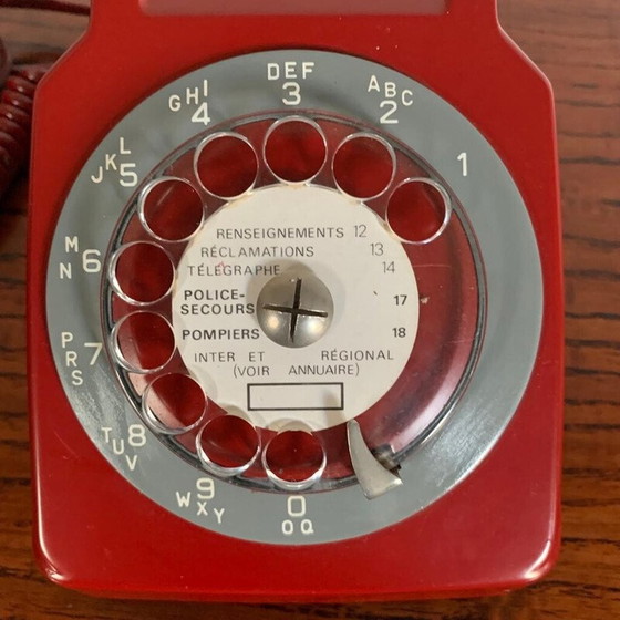 Image 1 of Telefono a disco vintage S63 rosso
