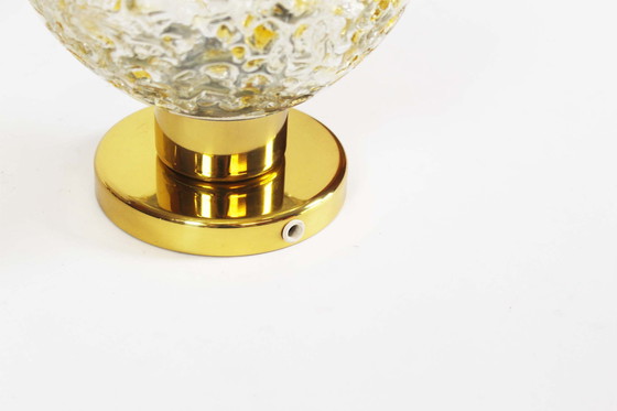 Image 1 of 2x Brass and glass wall lamps by Doria Leuchten