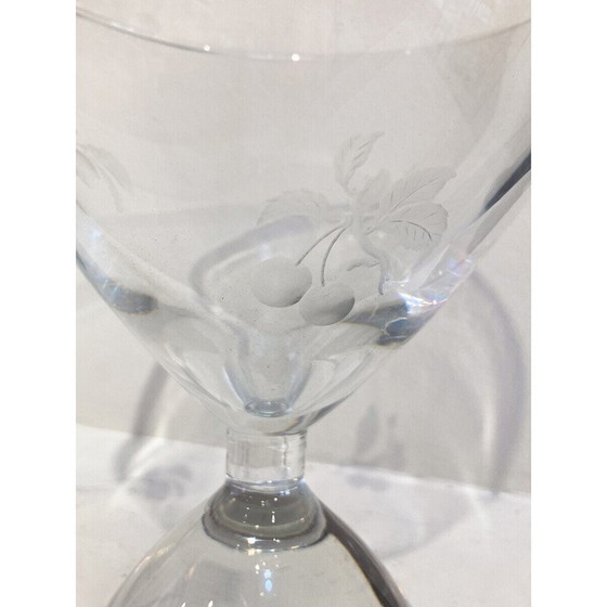 Image 1 of Vintage glass vase by Charles Graffart for Val Saint Lambert, Belgium 1950