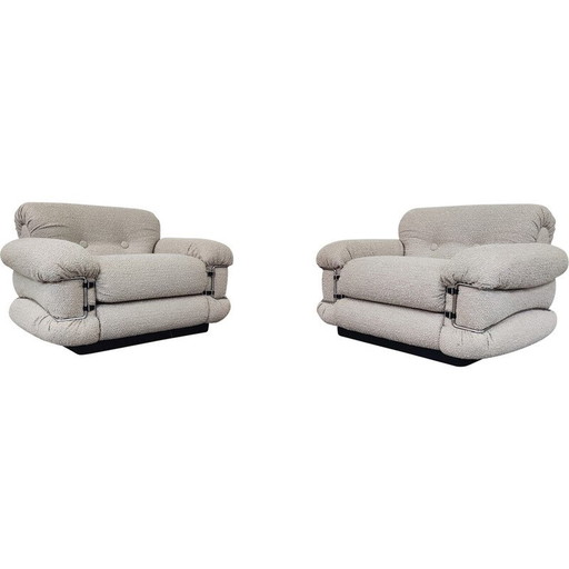 Pair of Italian mid-century armchairs