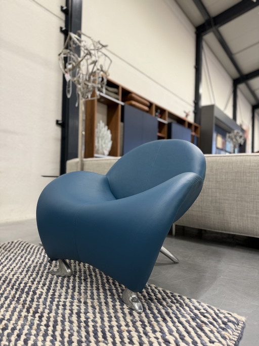 Leolux Papageno Armchair Senso Teal Leather