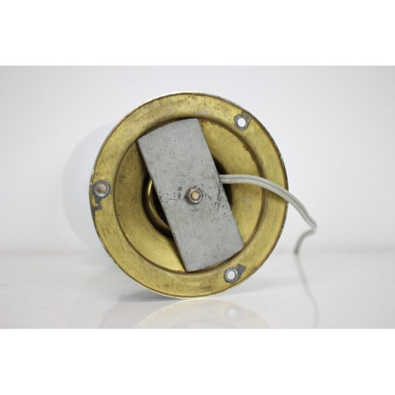 Image 1 of Vintage Art Deco brass and glass lamp, Czechoslovakia 1930