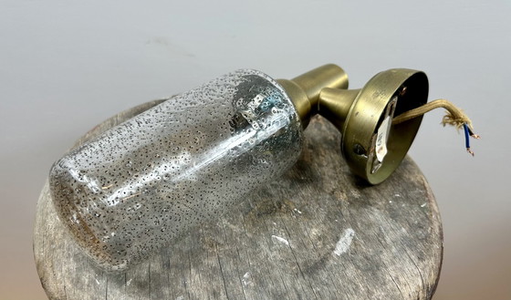 Image 1 of Hillebrand Wall Lights Ice Glass - Brass