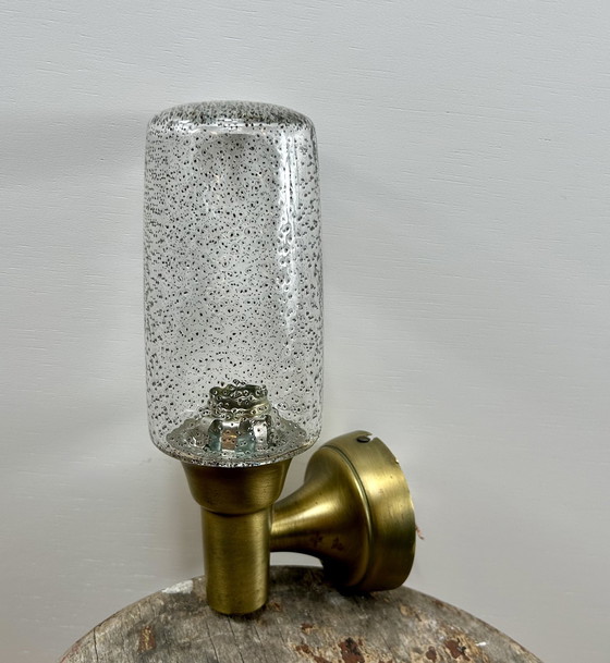 Image 1 of Hillebrand Wall Lights Ice Glass - Brass